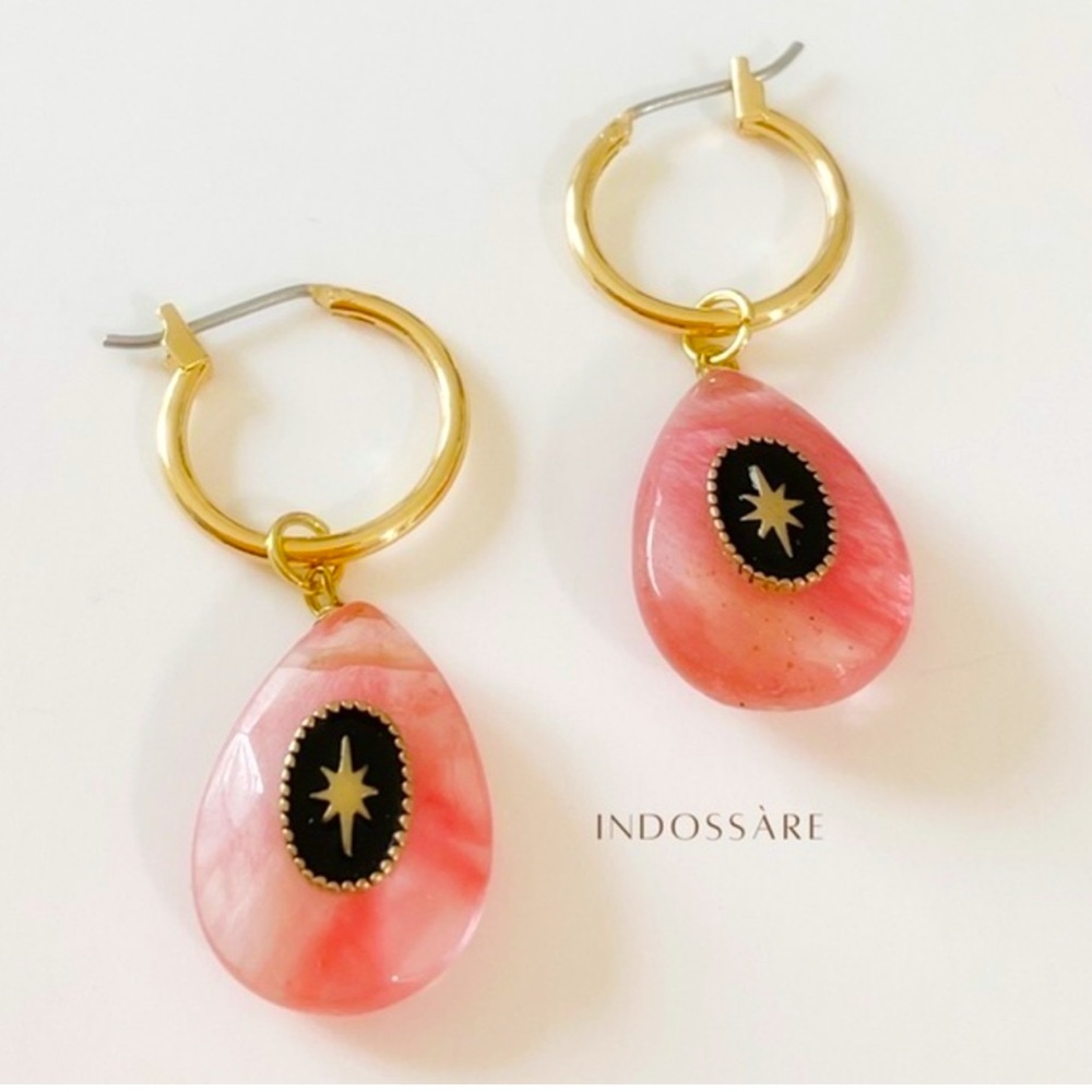 💝Boutique Pink Quartz Teardrop Earrings💗